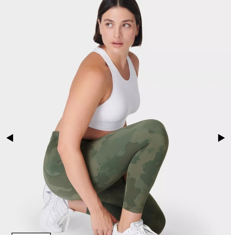 Sweaty Betty 7/8 Workout Leggings Size 10 NWT Painted Camo Print